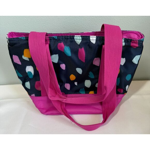 Arctic Zone Insulated Cooler 8 Can Capacity Fashion Tote Lunch Bag Zipper Pocket - Picture 2 of 9